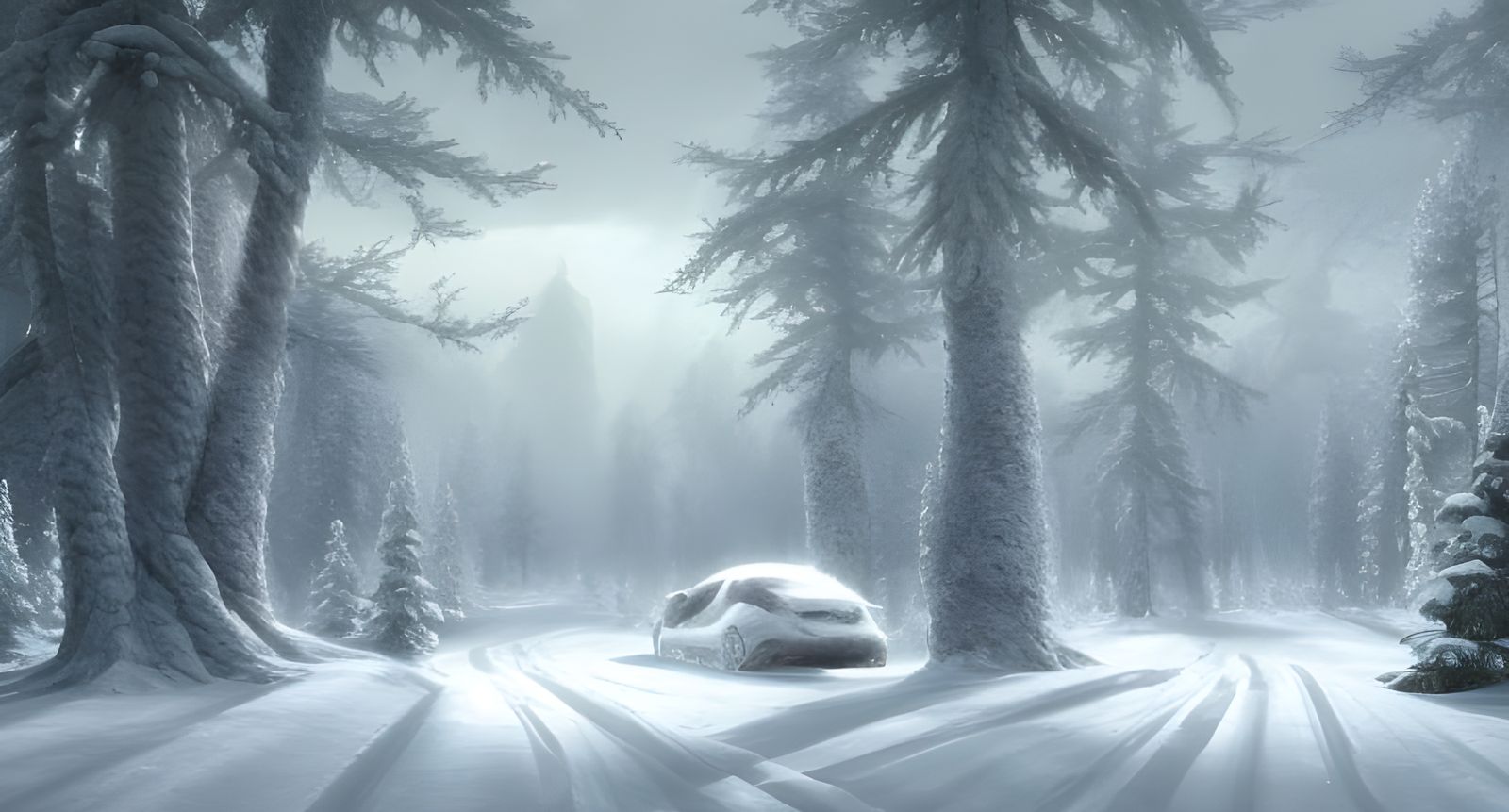 Hyper-Realistic Winter Forest Landscape in 8k