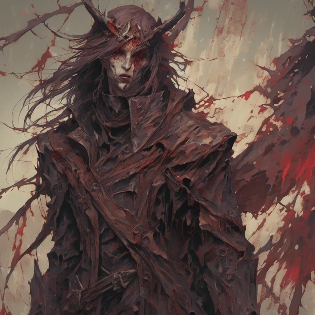 Elven Man in Dark Fantasy Style