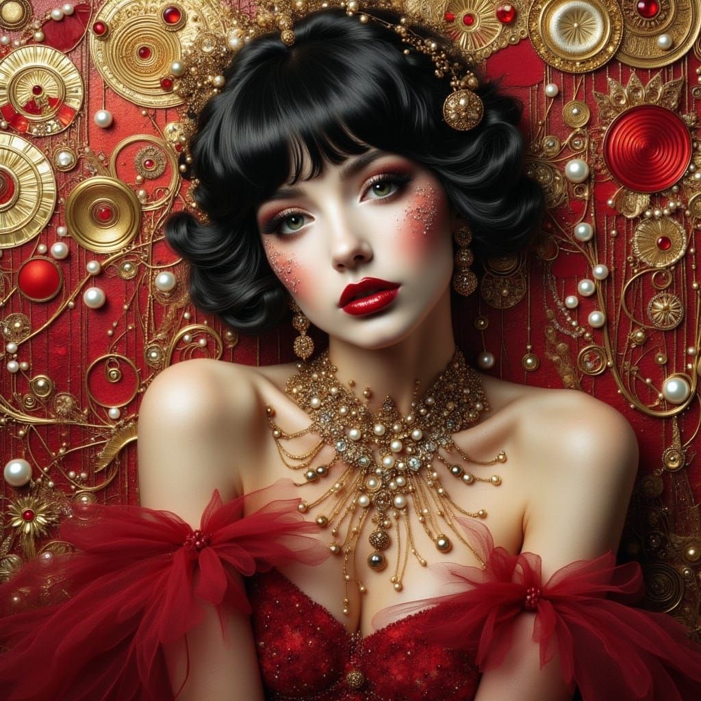 Elegant Punk Queen with Radiant Beauty