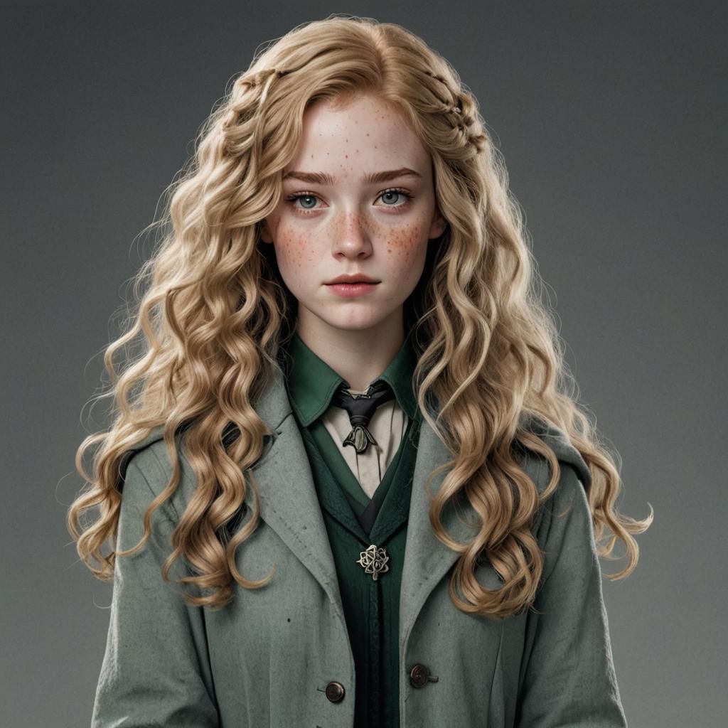 Blonde Teenage Witch at Hogwarts, Slytherin Student