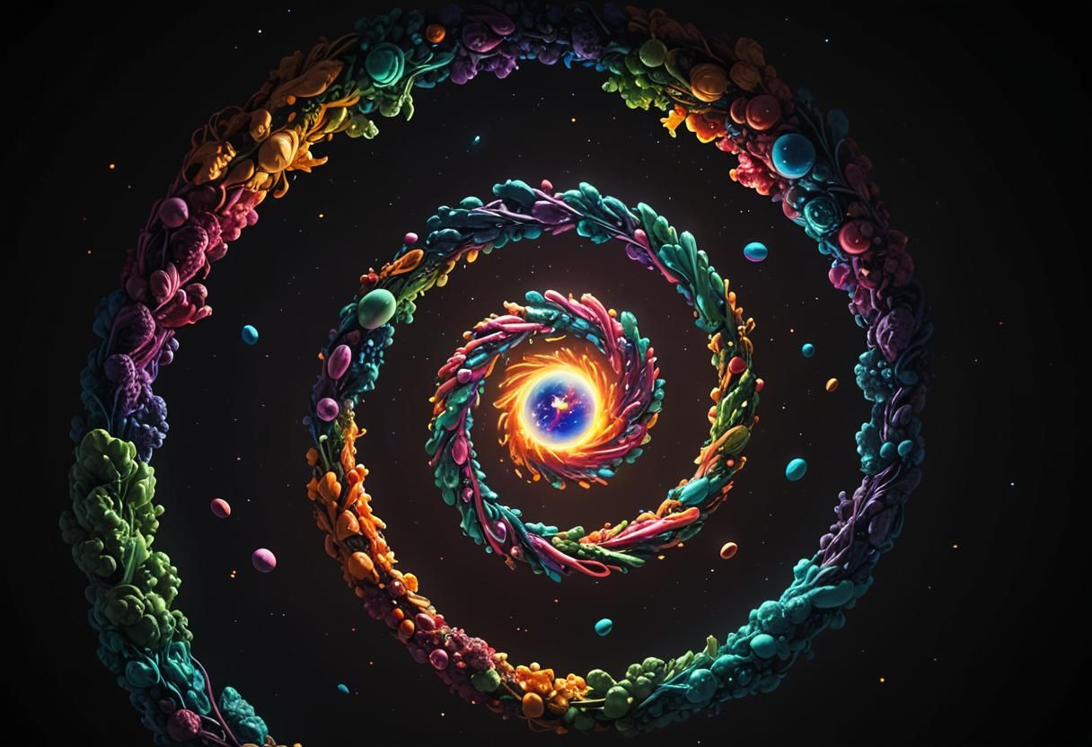 Space Bunny's Cosmic Vegetable Chase: Digital Matte Painting