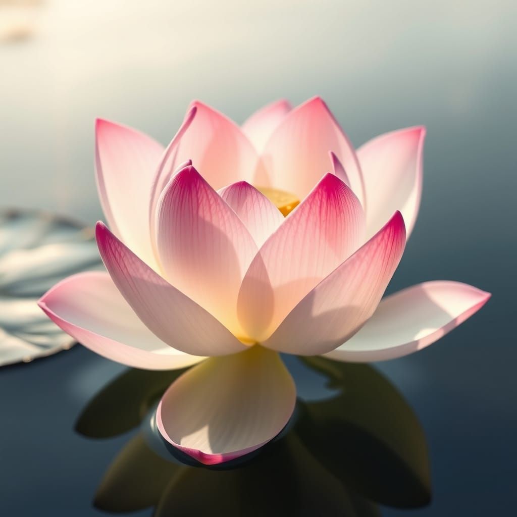 Surreal Lotus Blooms in Jewel-Toned Serenity