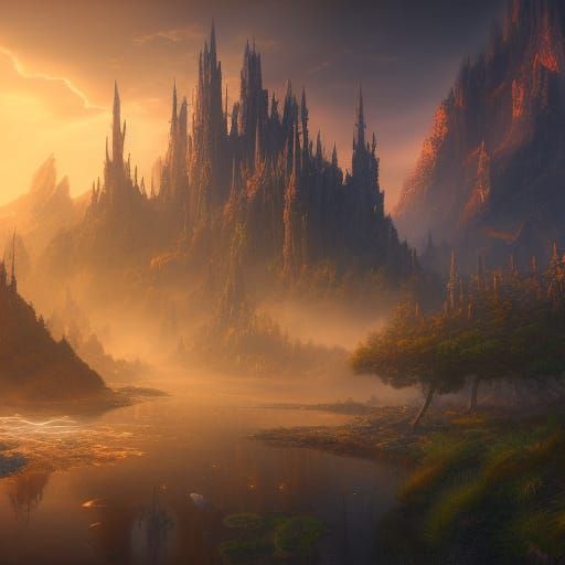 Fantastical Detailed Matte Painting in Unreal Engine 5