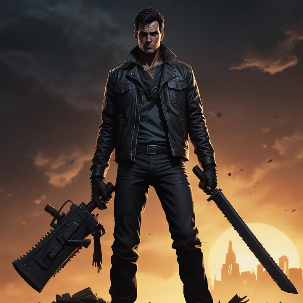 Ash Williams: Dark Fantasy Anime Hero