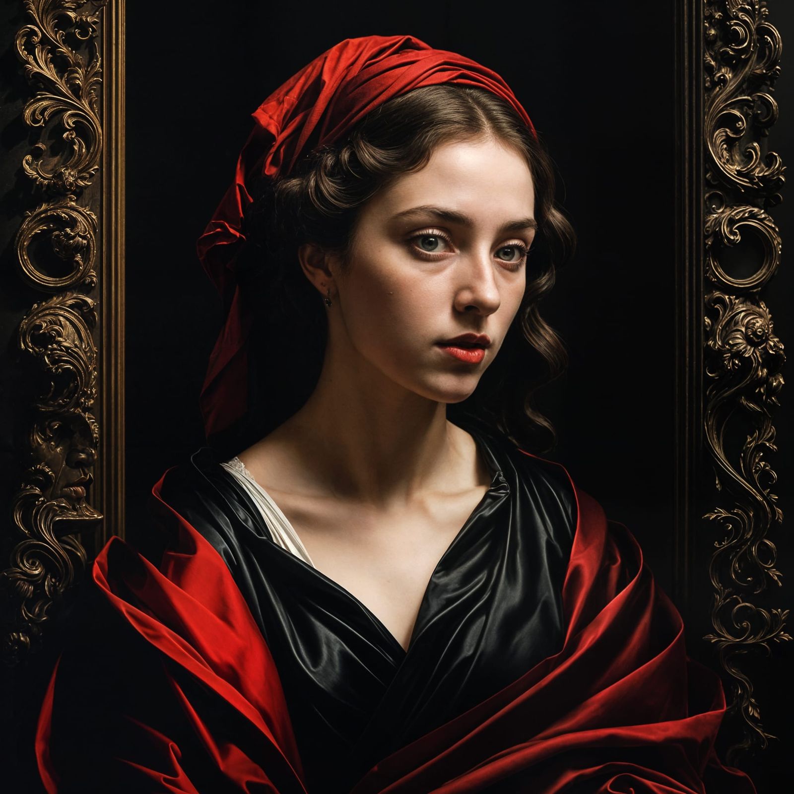 Dark Baroque Confusion with Vivid Scarlet Accents