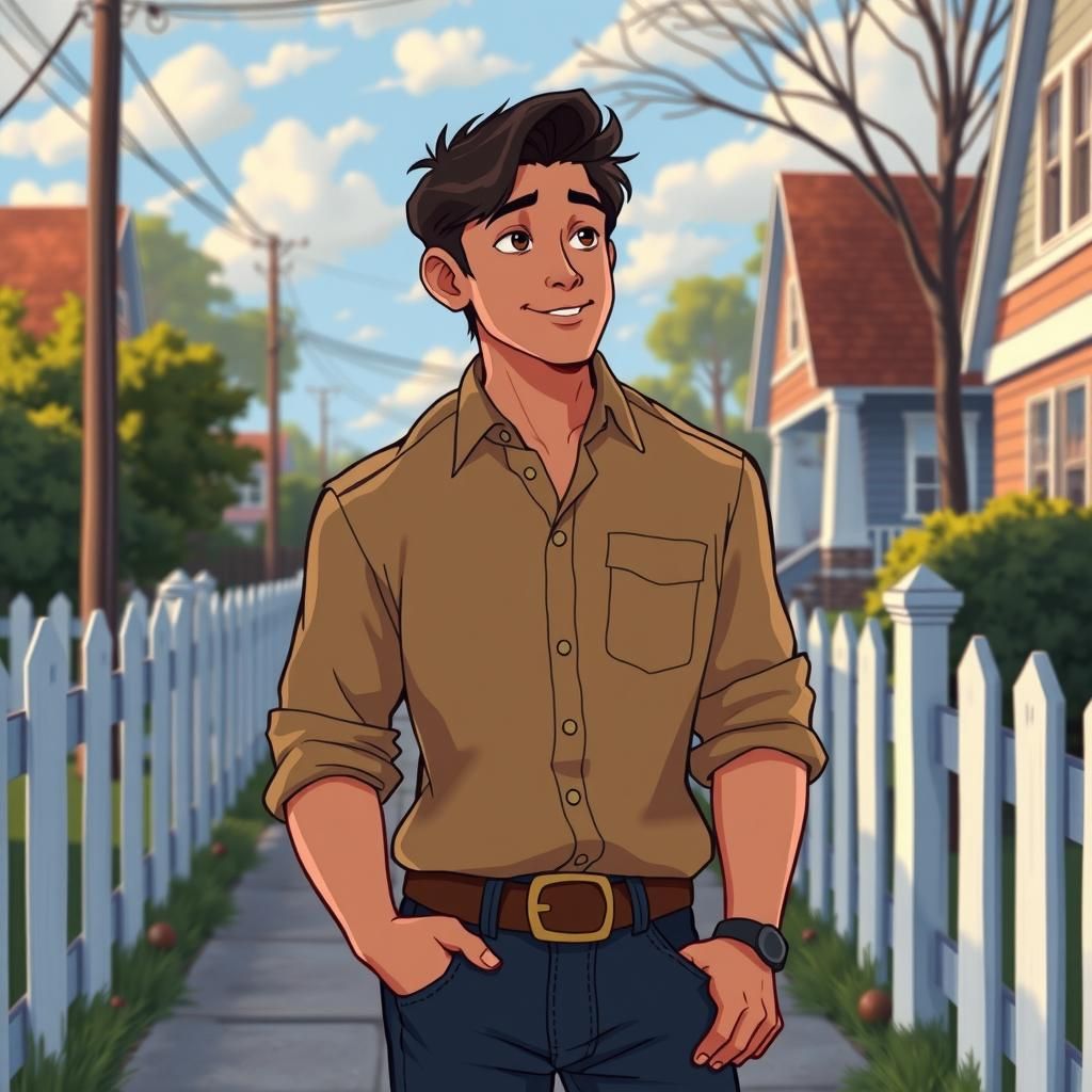 Disney Portrait of Derek Vinyard in Americana Style
