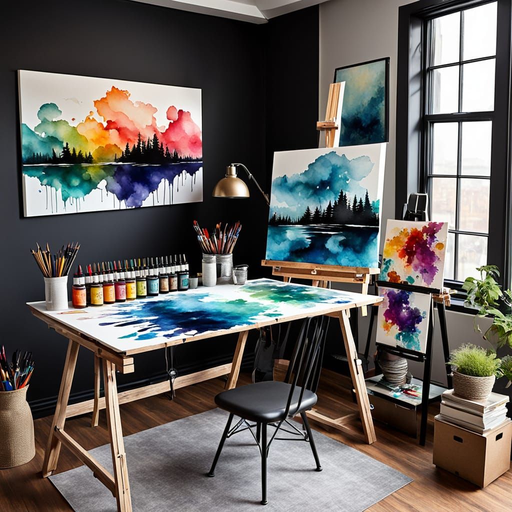 Artist's Loft in Vibrant Colors