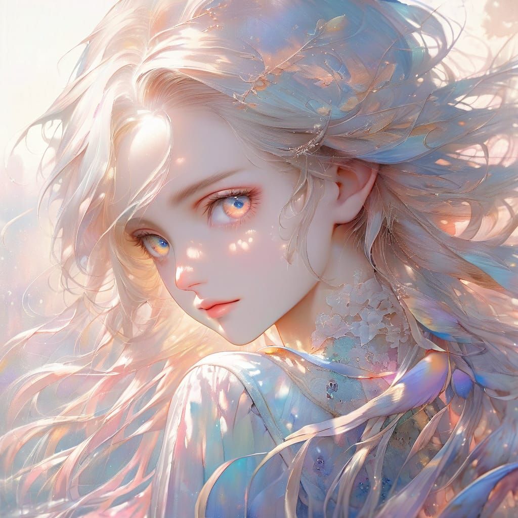 Delicate Anime Beauty in Soft Focus
