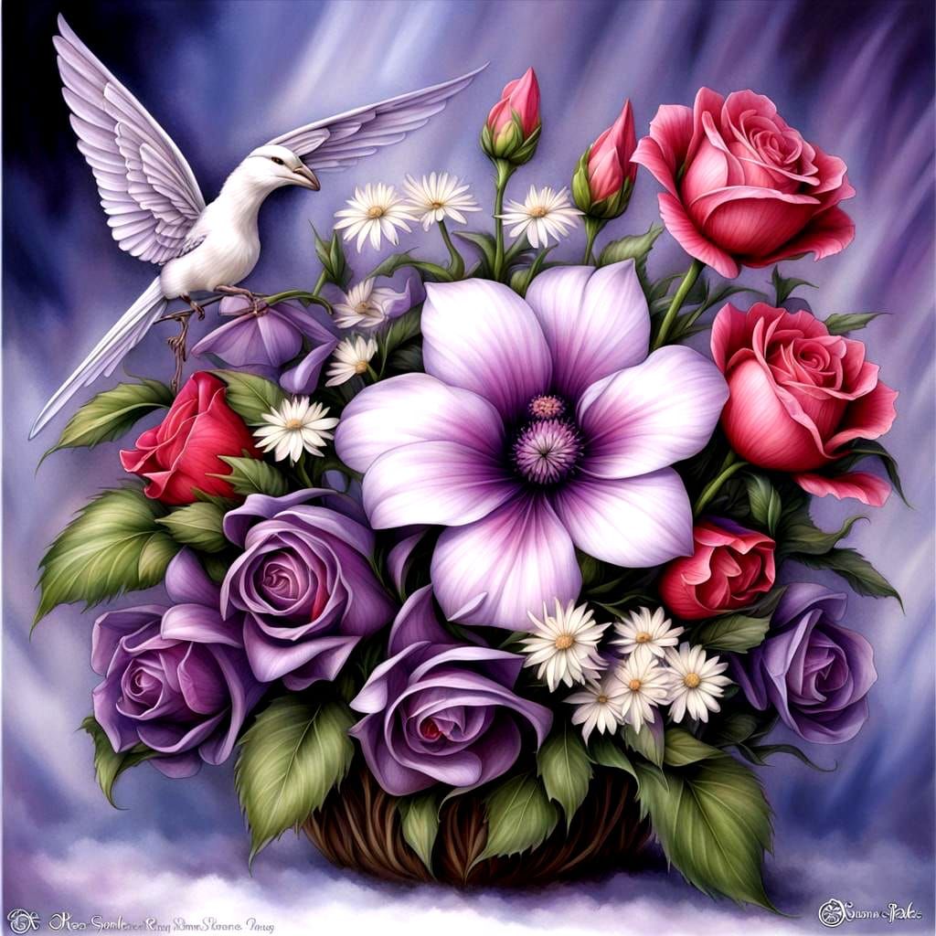 Flowers by anne stokes