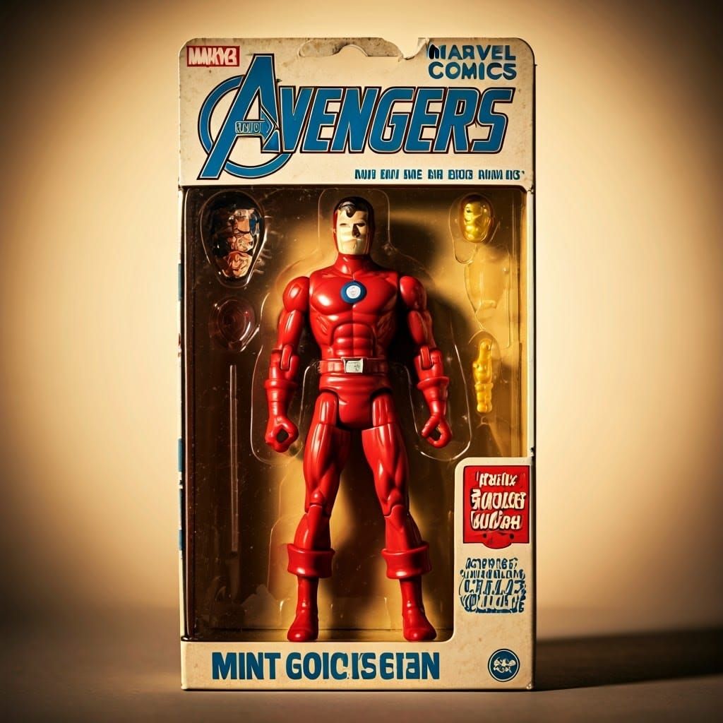 Retro Avengers Action Figure in Vintage Packaging