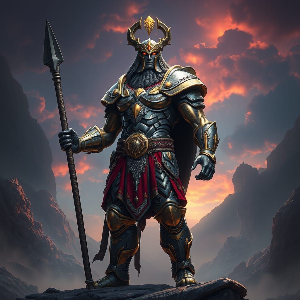 Epic Hero Epimetheus in Vibrant, Fantastical Greek Mythology...