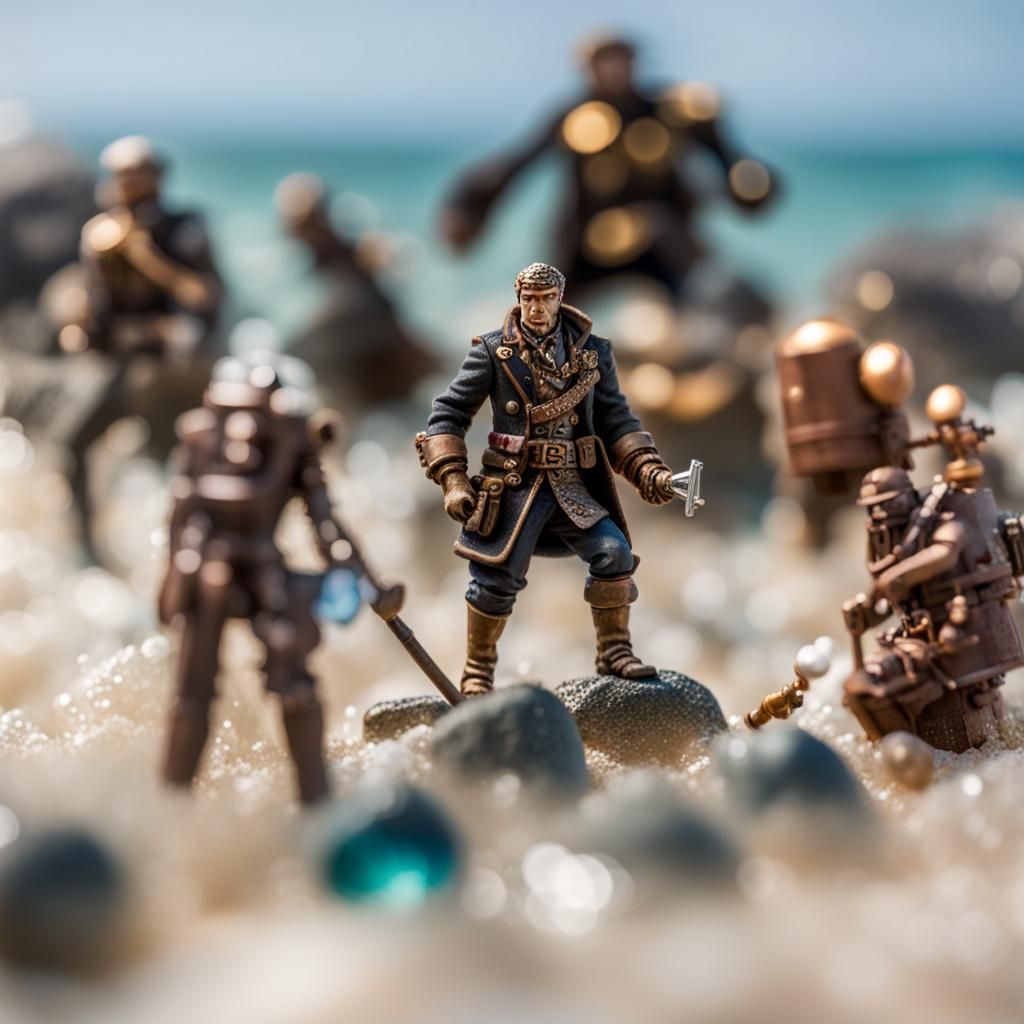 Steampunk Battle on Glass Rock Beach: Photography