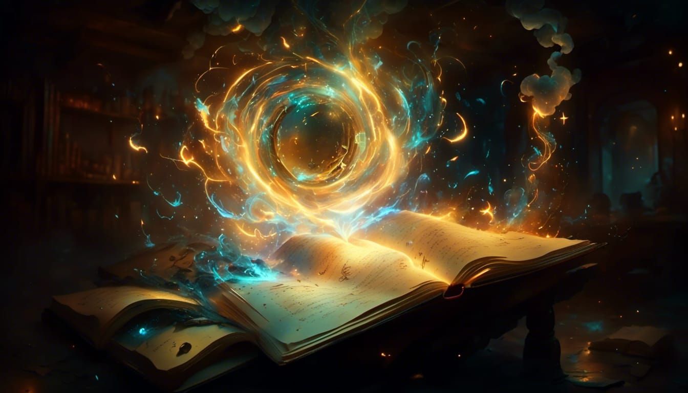 Mystical Wizard's Workshop with Flying Spells