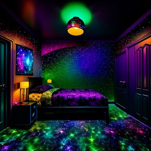 Night Sky Bedroom Hideaway in Art Deco Style