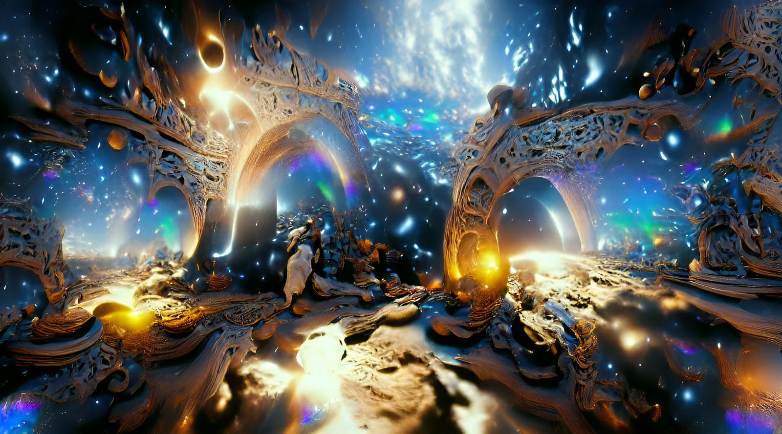 Dimensional Gateway: A Synthwave Galaxy Torus