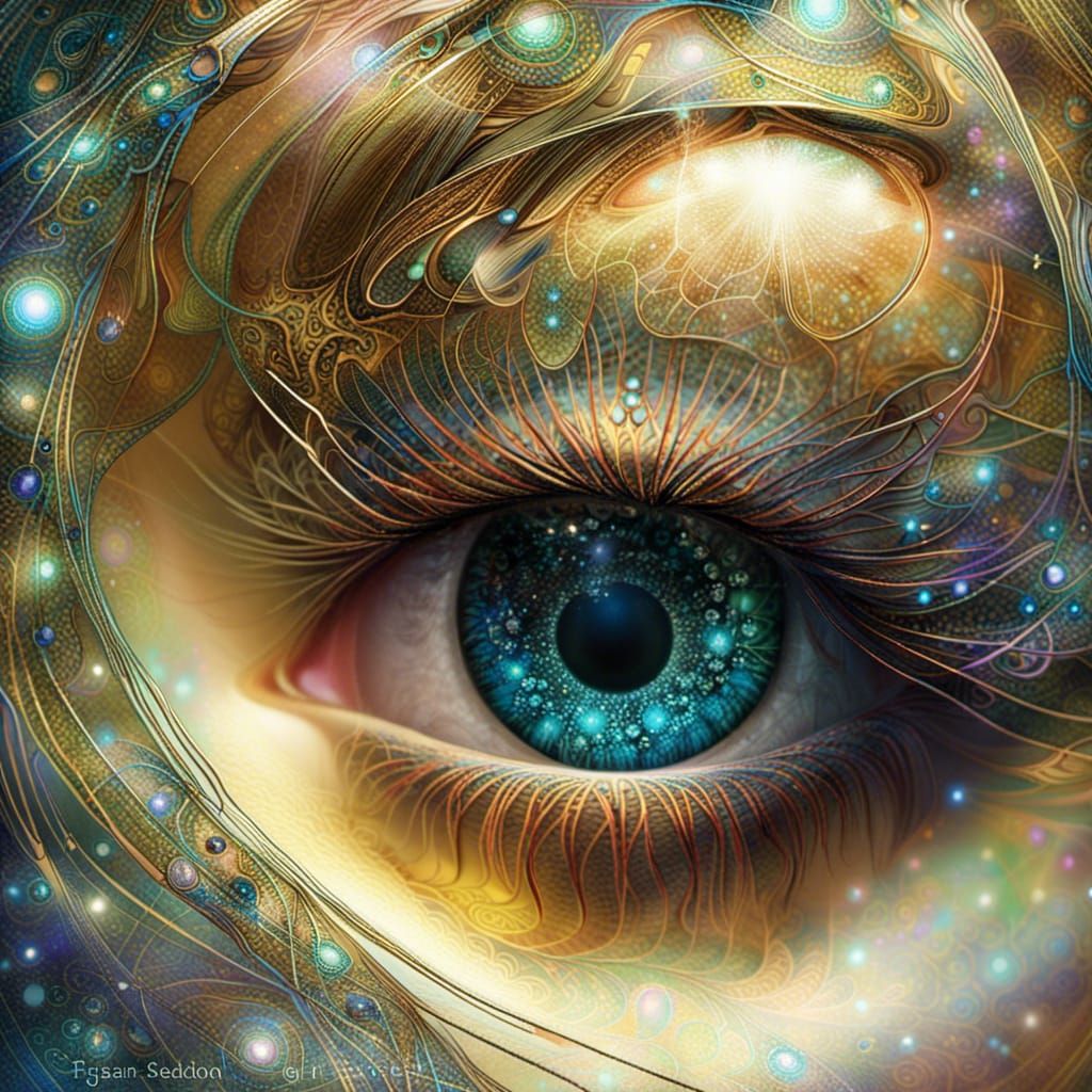 Musical Machine Nymph with Fractal Eyelashes