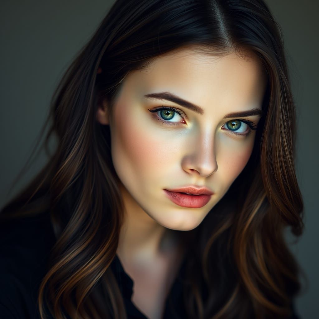 Elegant Young Woman in Soft Focus