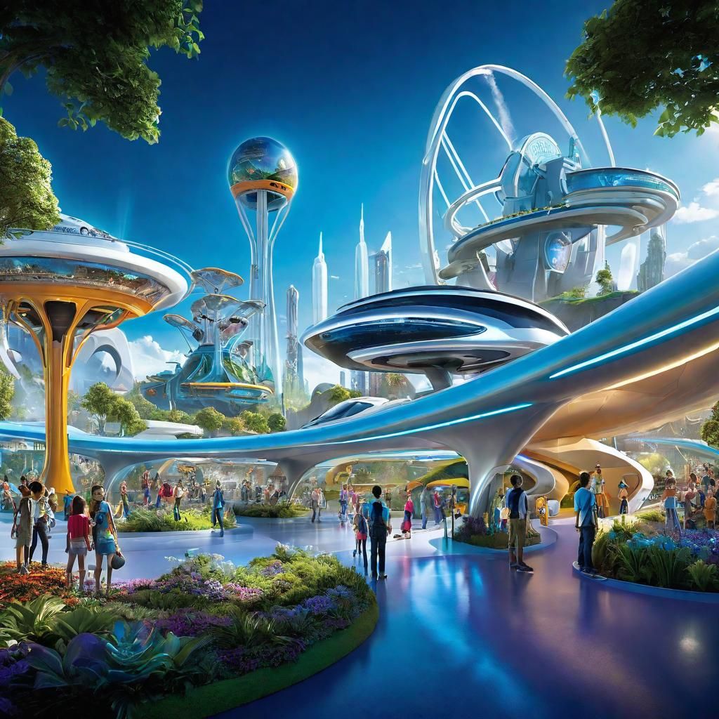 Futuristic Theme Park: A Technological Innovation Showcase