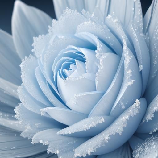 Icy Embrace: A Hyperrealistic Digital Art Portrait