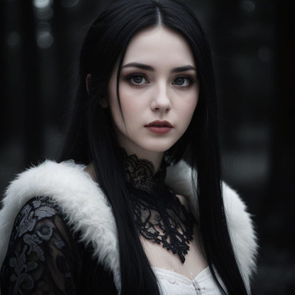 Gothic Portrait of a Young Woman