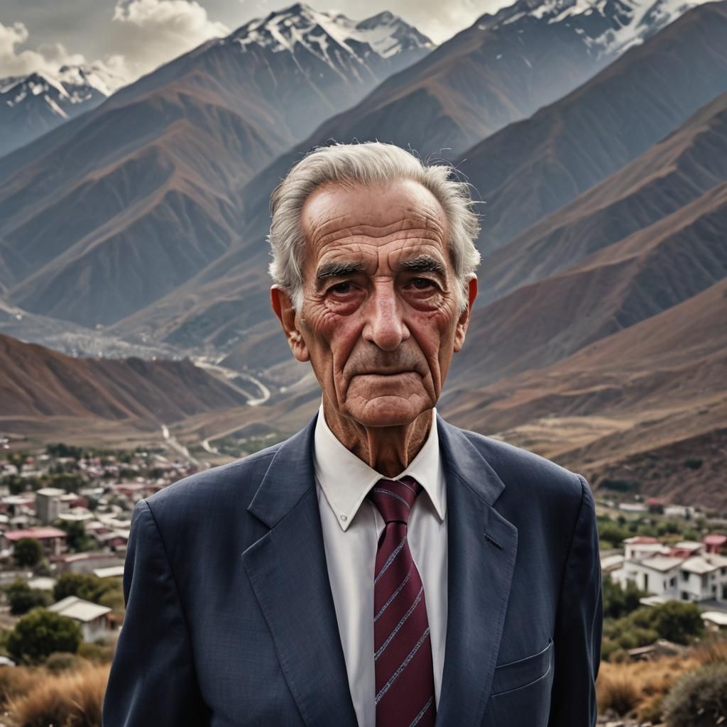 Realistic Portrait of an Elderly Man in Earthy Tones