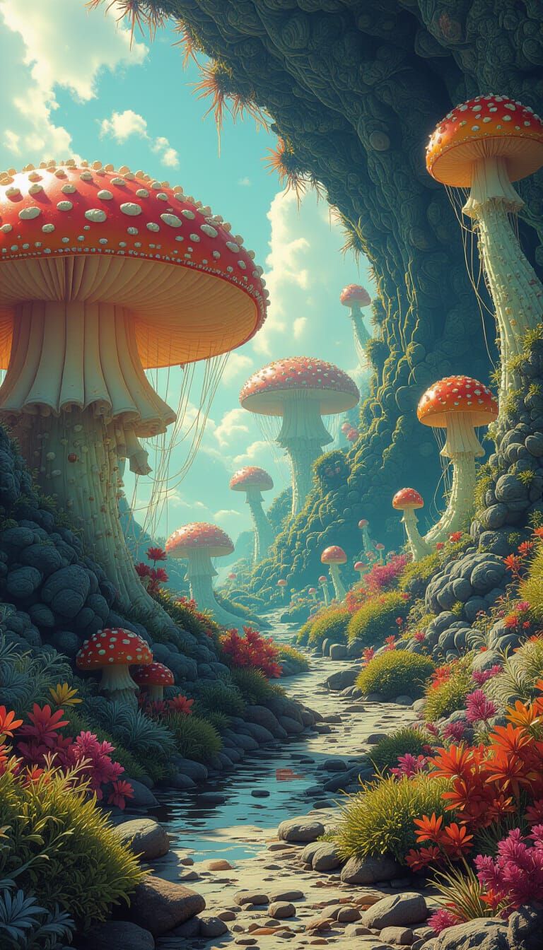 Intricate Microscopic World in a Hyper-Realistic Style