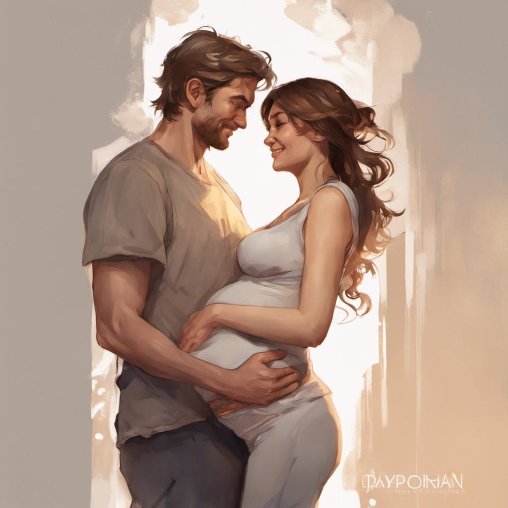 Happy pregnant couple