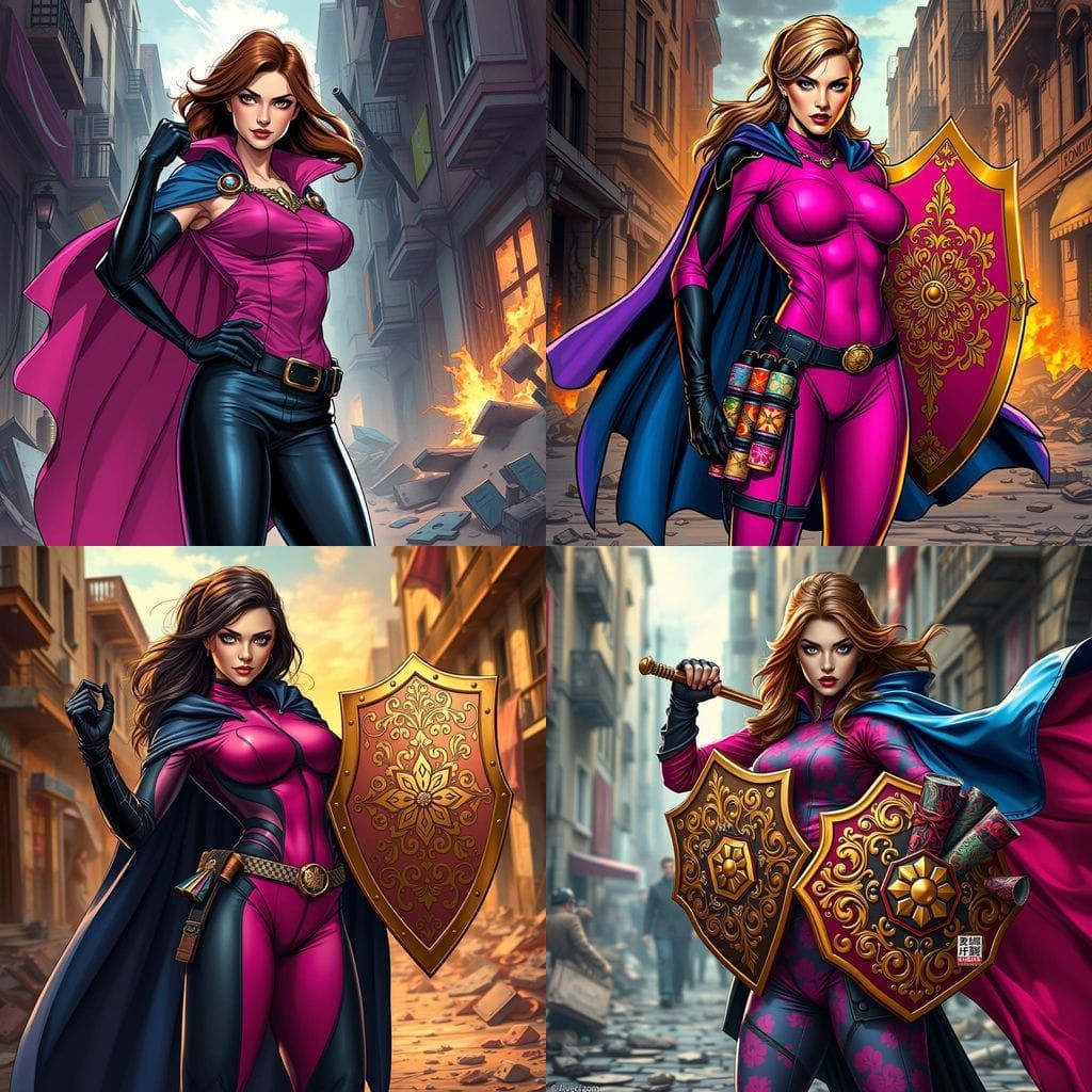 Heroine in Vibrant Vichy Fabrics: Rose, Fuchsia, Blue, and B...