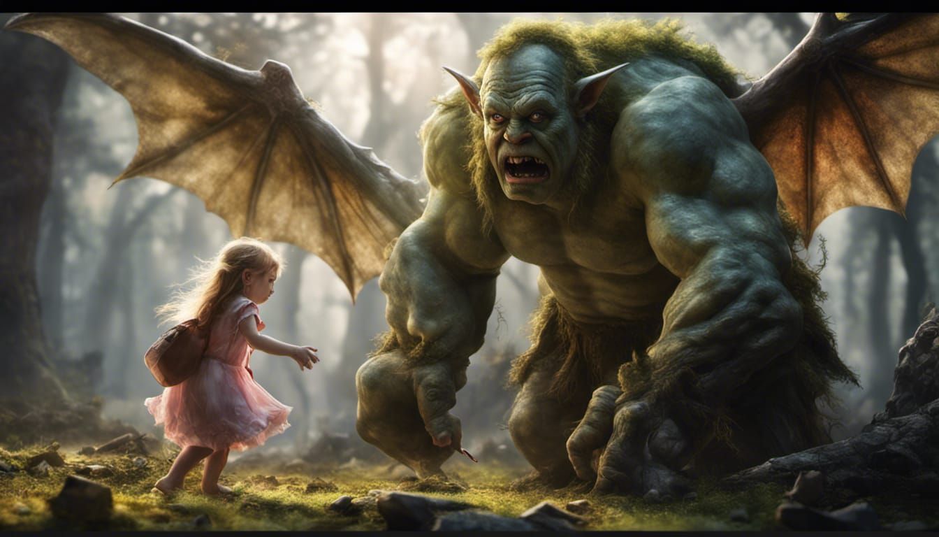 Fairy Loses Mother in Monster Attack: Hyperdetailed Concept ...