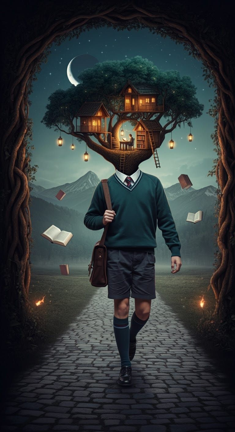 Surreal Student's Dreamlike World Unveiled