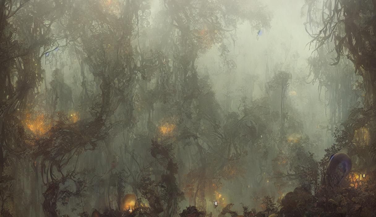 Ethereal Floating Island: Bioluminescent Fantasy Art