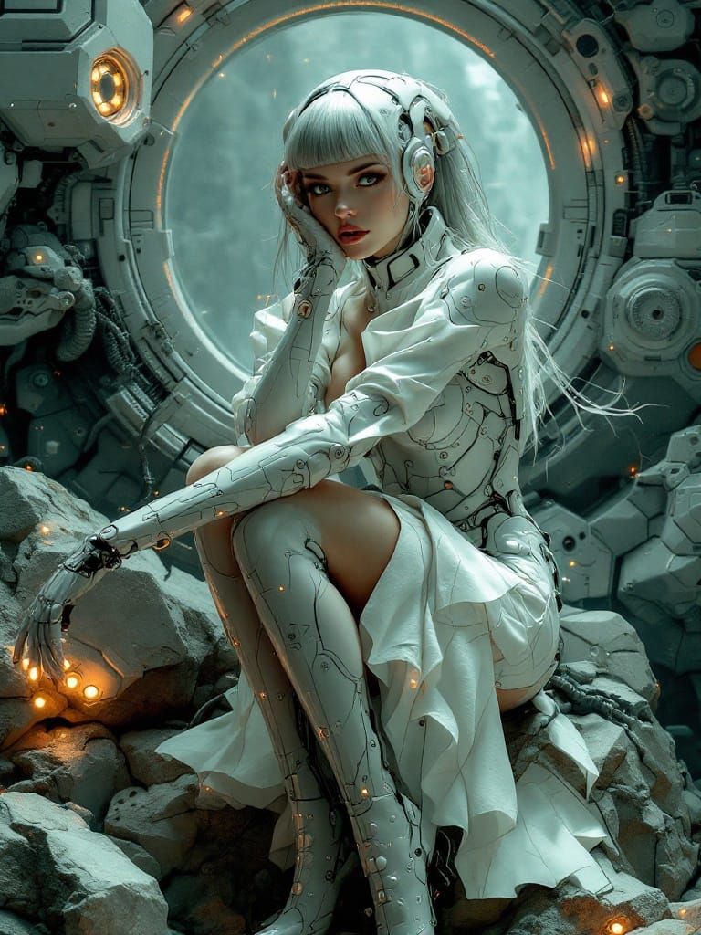 Cyberpunk Goddess in Biomecha Style