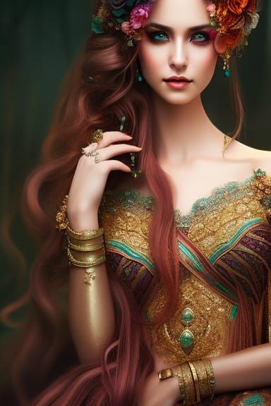 Steampunk Time Traveler Portrait with Ornate Fascinator