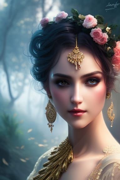 Steampunk Time Traveler Portrait with Ornate Fascinator