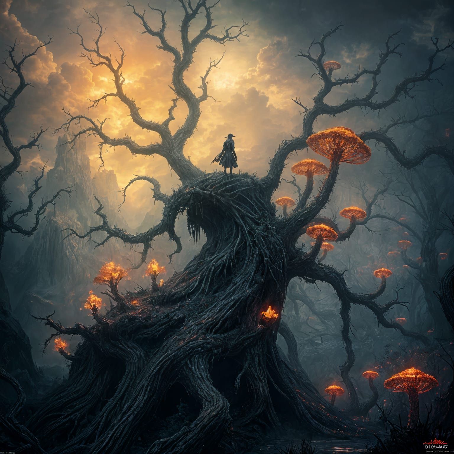 Surreal Landscapes of Inner Demons in Deep, Vibrant Colors