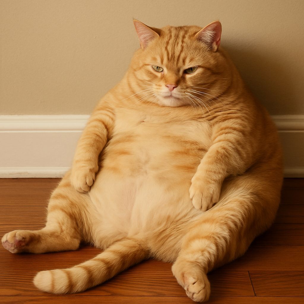 A Fat Cat Doing Cat Things