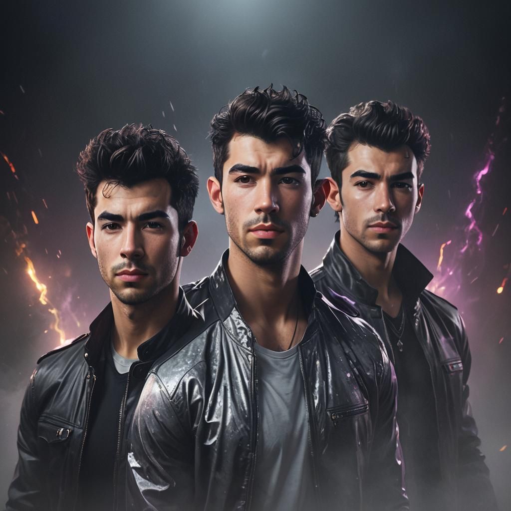 The Jonas Brothers: Concept Art Portrait in Art Nouveau Styl...