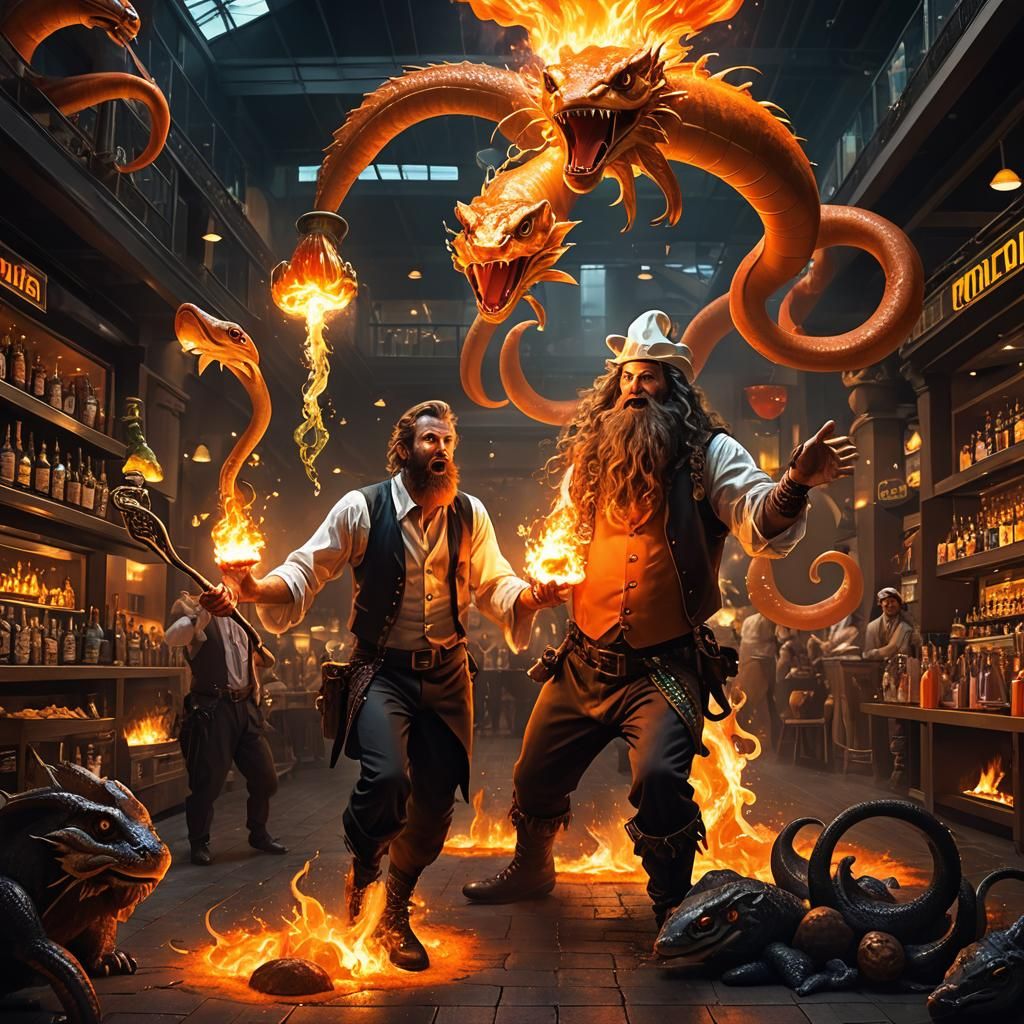 Bizarre Mall Encounter: Cobra, Goldfish, Leprechaun, Druid