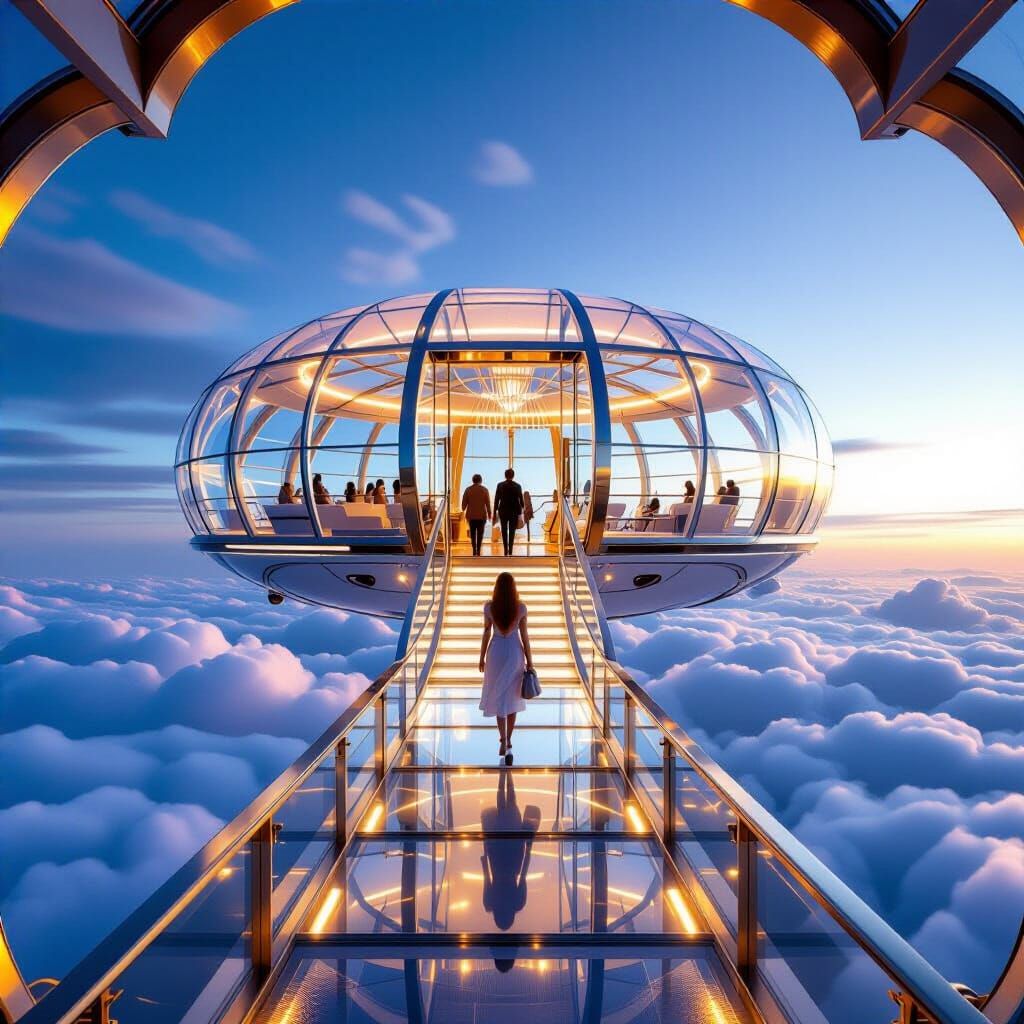 Opulent Crystal Palace Skysailer in the Sky