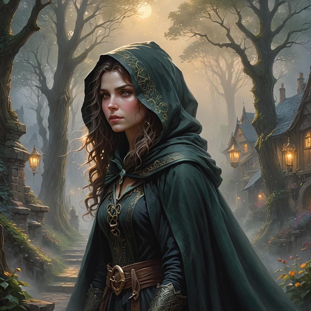 Ethereal Elf Rogue in Hyperdetailed Fantasy Portrait
