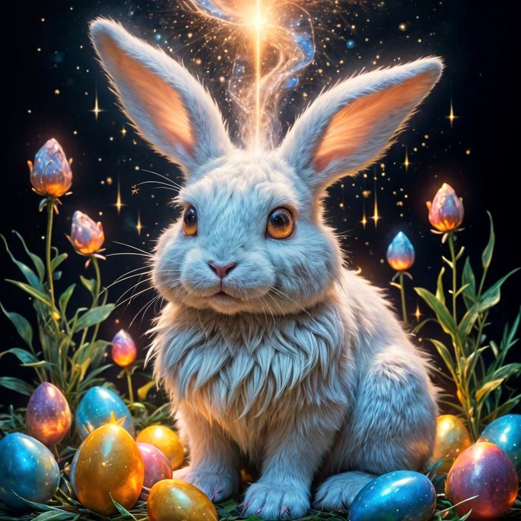 Surreal Spring Goddess Bunny Brings Fertility Blessings in R...