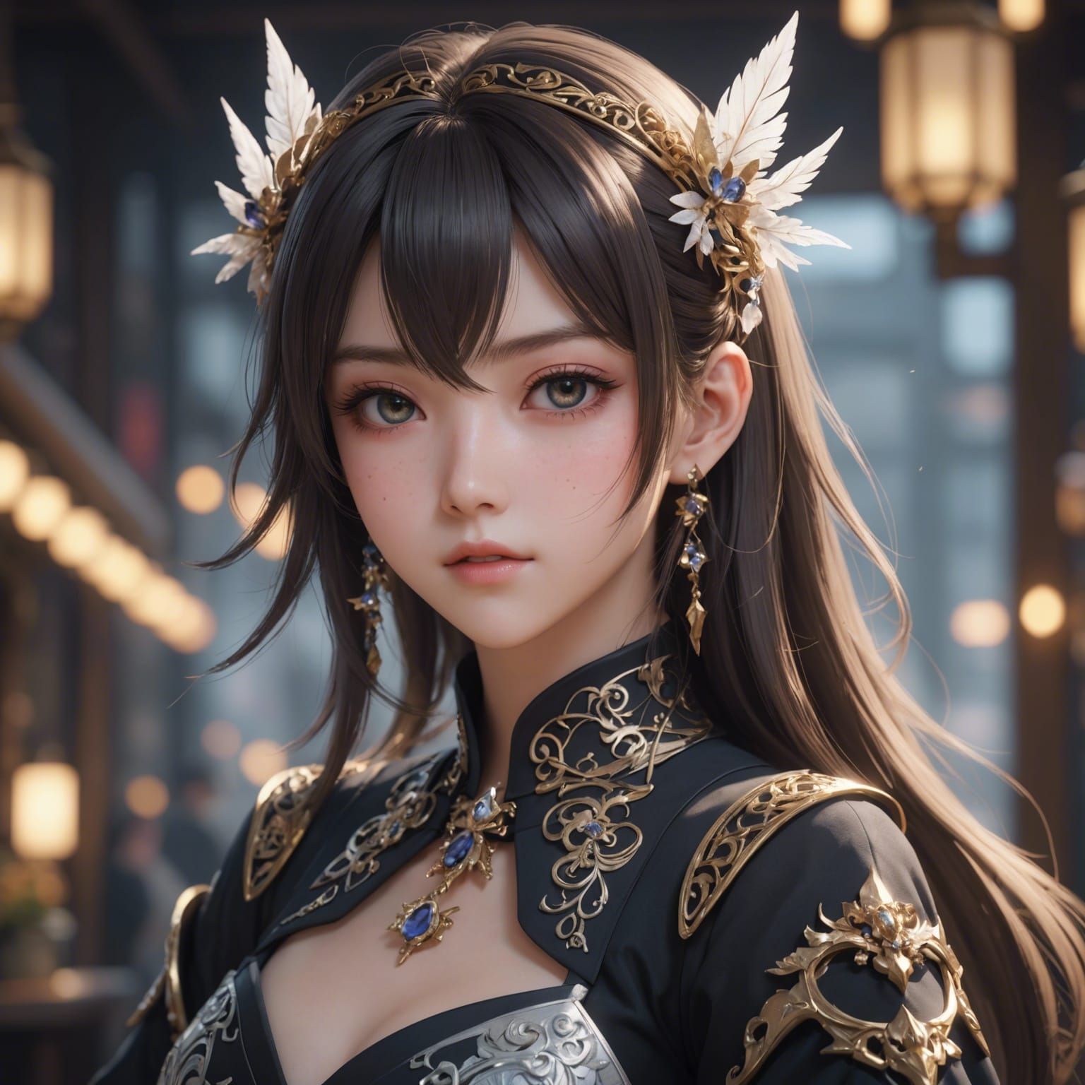 Detailed 3D Anime Art Inspired by WLOP