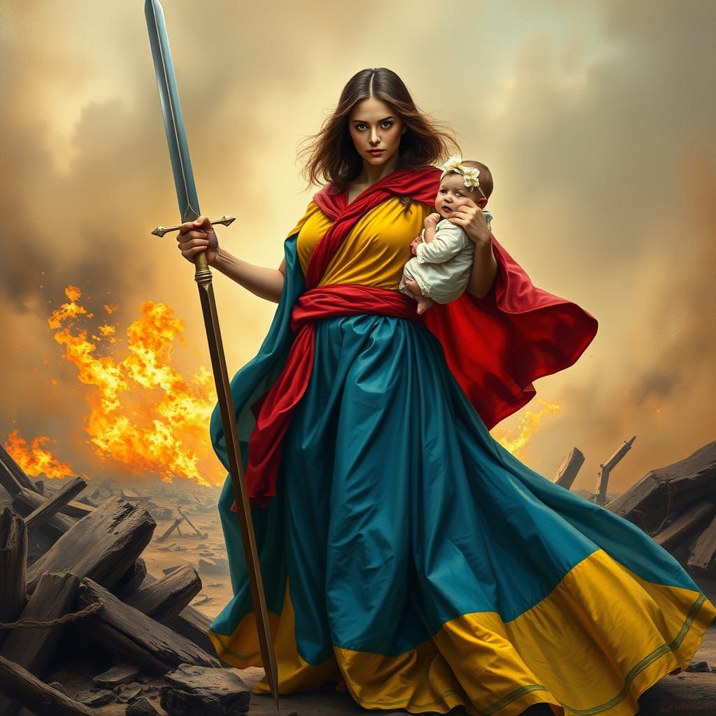 Ukrainian Supermom Embodies Maternal Strength in War-Torn La...