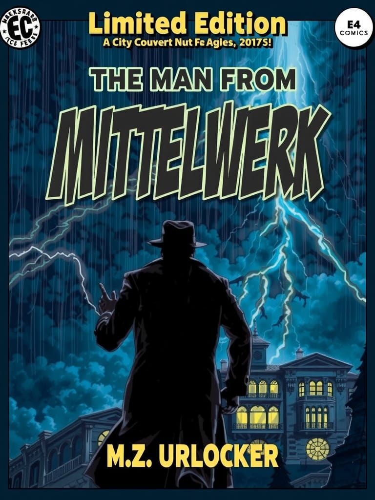 Noir Detective in Retro EC Comics Style