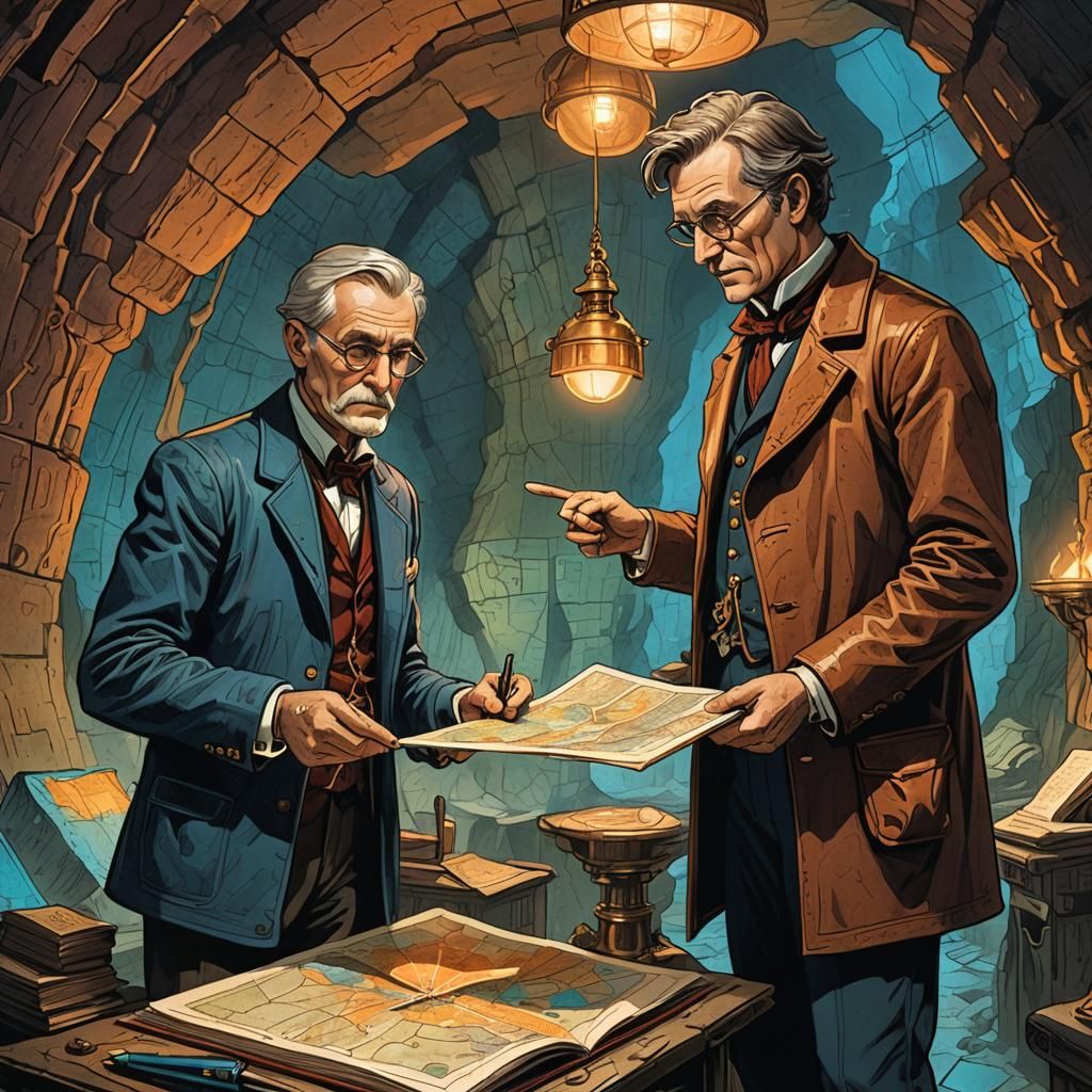 Professor Lidenbrock's Retro-Futuristic Journey