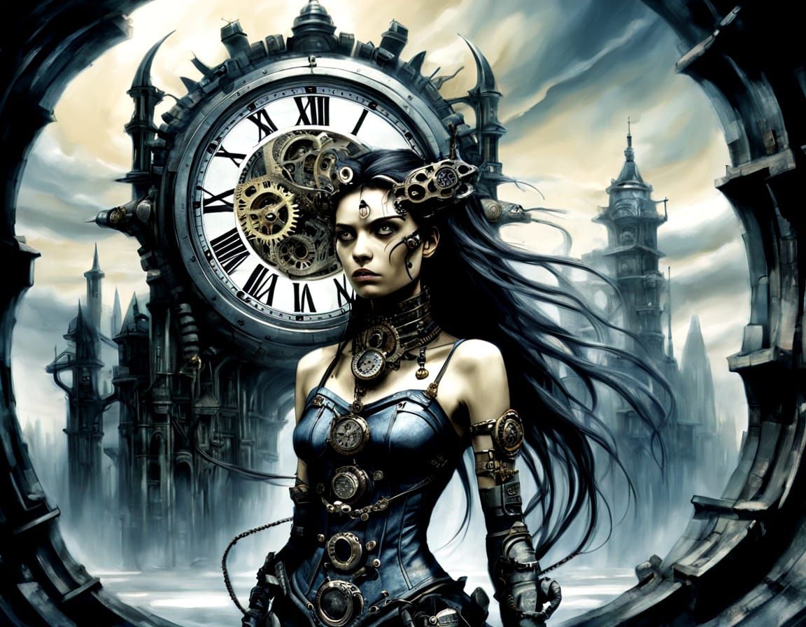 Clockwork City Nightmare: Time Fractures in Steampunk Style