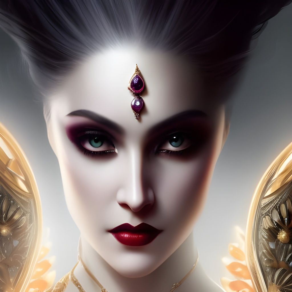 Goth Goddess of Life and Death: Digital Portrait