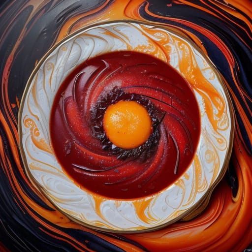 Vibrant Borscht Masterpiece in Oil Painting Style