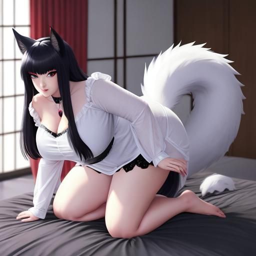 Anime Style Beast Woman in Nightie