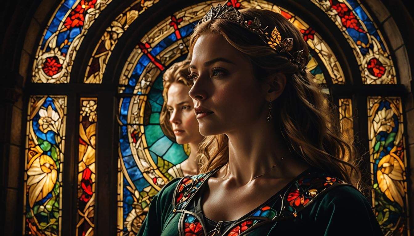 Mother Nature Portrait in Double Exposure Style